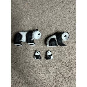 Terra by Battat 4 Pcs Giant Panda Family Realistic Plastic Animals Panda Bear